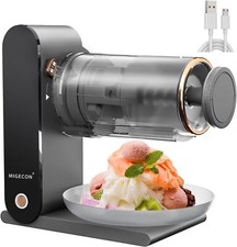 Electric Shaved Ice Maker Rechargeable Ice Crusher Machine With 2 Molds