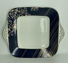 Wedgwood Renaissance Blue Square Bread & Butter/Cake/Serving Plate Bone China