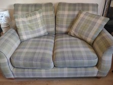 Next 2 Seater Sofa Chequered Fabric Good Condition Collection Only
