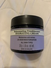 Empty Blue Glass Jar Neal's Yard Frankincense cream 50g