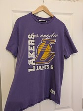 Official NBA LA Lakers Lebron James #6 T-Shirt, Purple, Men’s Large
