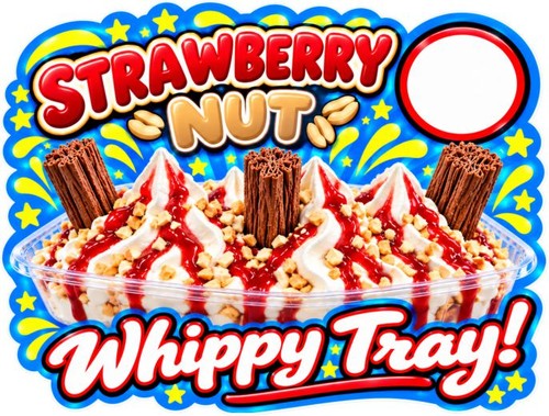 Strawberry nut whippy tray ice - strawberry,