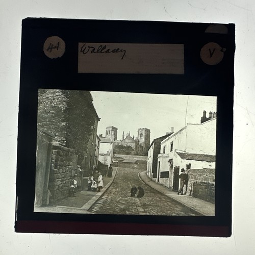 Antique magic lantern slide - lantern,