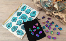 Holographic rune stone set - holographic,