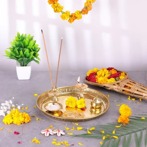 Set hindu puja thali - set,