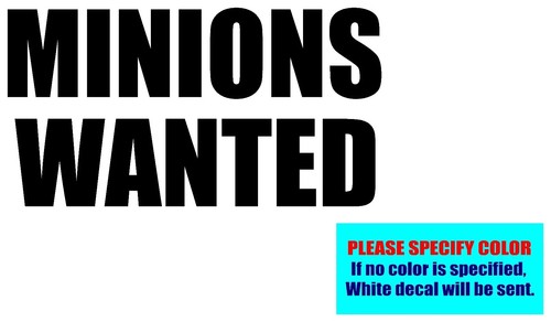Minions wanted vinyl - vinyl, decal