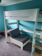 NEXT Childs Bunk Bed With Matching Chest of Drawers And Futon - only used twice