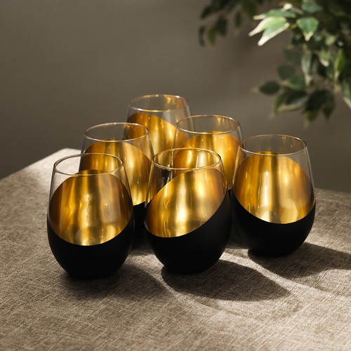 Matte black and - gold, tilted