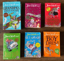 David Walliams Book Bundle X 6 Bad Dad Awful Auntie Gangsta Granny Grandpa's Grt