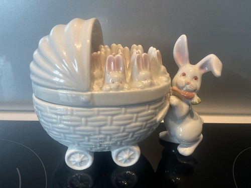 Fitz and floyd bunny buggy - and,