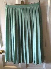  Vintage Mamut Moden Women's  Green  Pleated Lined  Midi Skirt size  EU 40  14? 