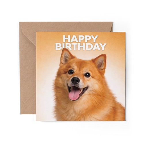 Finnish spitz greeting - 1,