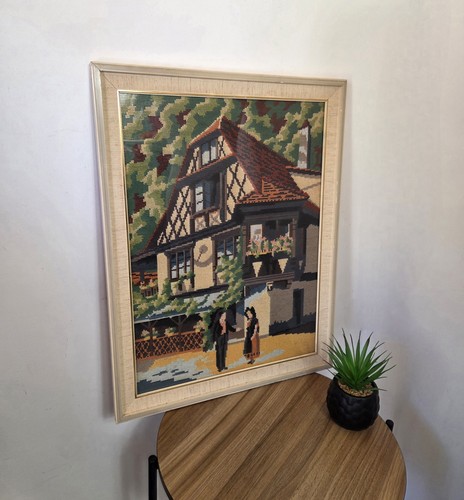 Vintage framed tapestry - framed,