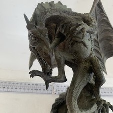 Retro Heredities 'The White Dragon' Large Base Bronzed Resin Statue - Very Heavy