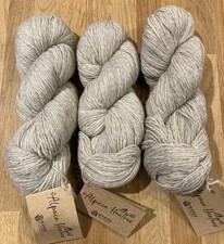 300g MANOS ALPACA HEATHER VERY SOFT PURE ALPACA YARN 03 NATURAL PALE GREY DK
