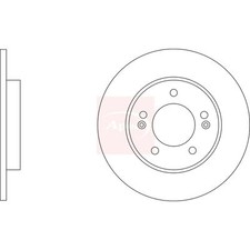 2x Brake Discs Solid For Kia