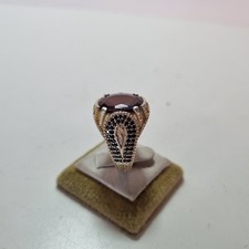 Deep Red Ruby Mens Ring Silver Anari Yaqoot Ring Ruby -