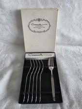 Vintage Community Cake/Pastry Forks x 6 Stainless Steel Party Retro