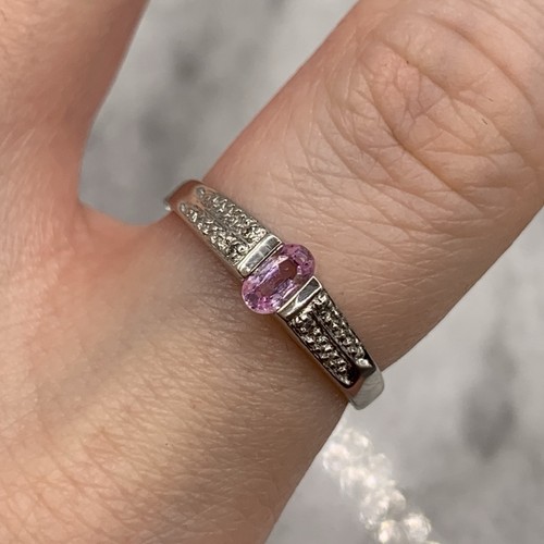 Pink topaz 9ct gold ring - topaz,