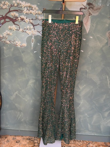 1970s style flares - , emerald