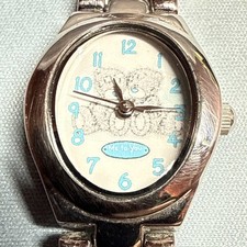 silver-tone bracelet watch