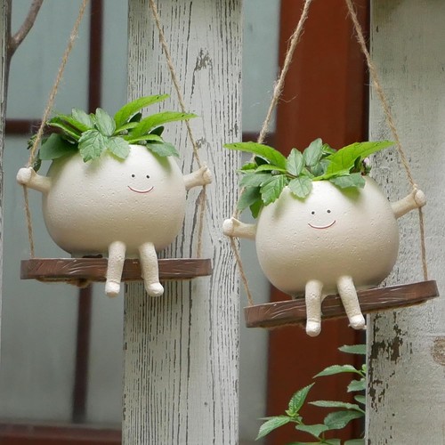 Pack swing face planter pots - 2,