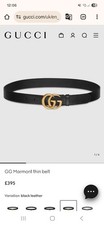 Black Gucci GG Leather Belt
