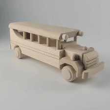 WOODEN BUS TOY, MADE OF NATURAL BEECH WOOD