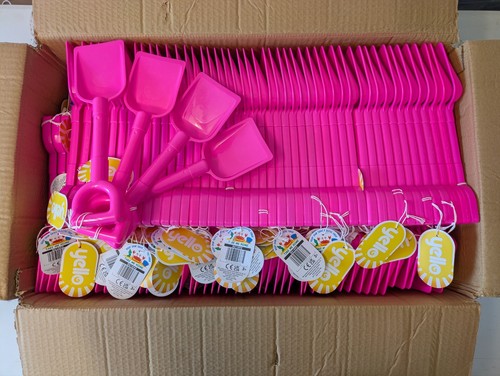 288 pink plastic beach spades - beach,
