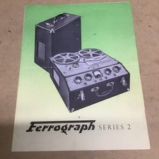 Ferrograph Series 2 Reel To Reel Brochure