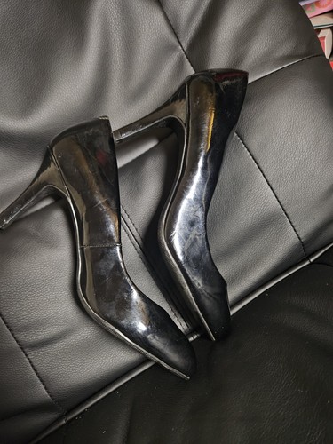 Black patent stiletto - black,