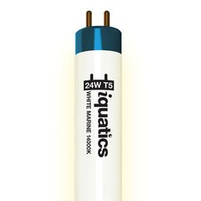 iQuatics Aquarium Fish Tank Fluorescent Light Bulb T5, White, 24w 550mm 22"