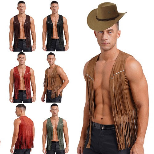 Men western cowboy fringe - cowboy,