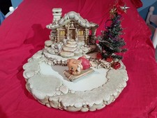 Pendelfin Christmas Island with Christmas Cabin and Sledger the Rabbit