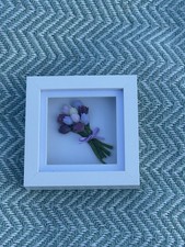 Handmade Fused Glass Tulip Bouquet Frame Small