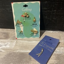 Golfing Pin Badge Set Of 5