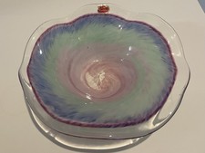 Murano Pastel Coloured Glass Bowl 25cm
