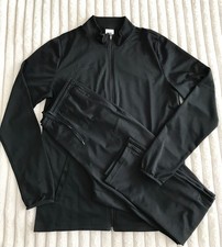 nike dri fit tracksuit full set black mens size large true size