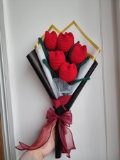 Handmade Crochet Tulip Bouquet
