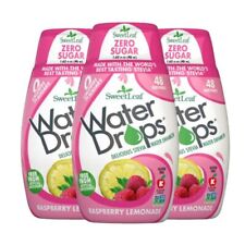 SweetLeaf Water Drops Raspberry Lemonade 48ml - Pack of 3 - Free 24h Delivery
