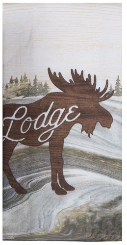 Moose hand towel cabin - towel, themed