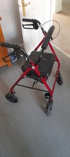 Walker Mobility Folding Rollator 4-Wheeled Walking Aid