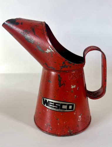 Vintage wesco 500ml red metal - wesco,