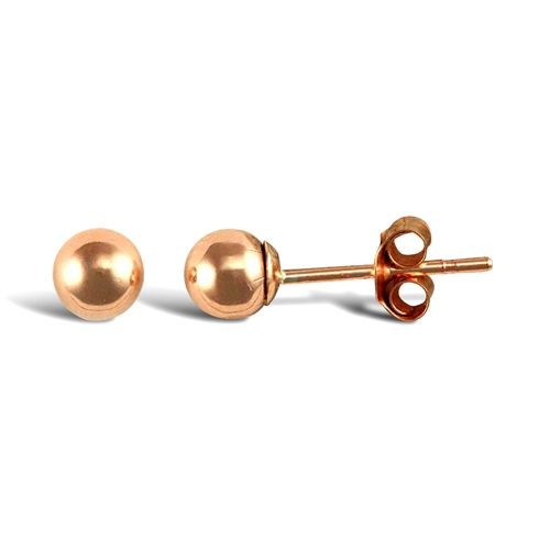 Stud earrings 9ct gold rose - 9ct,