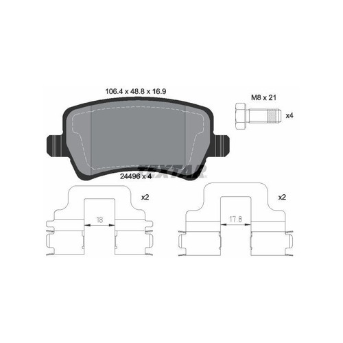 Textar 2449602 brake - pads, set