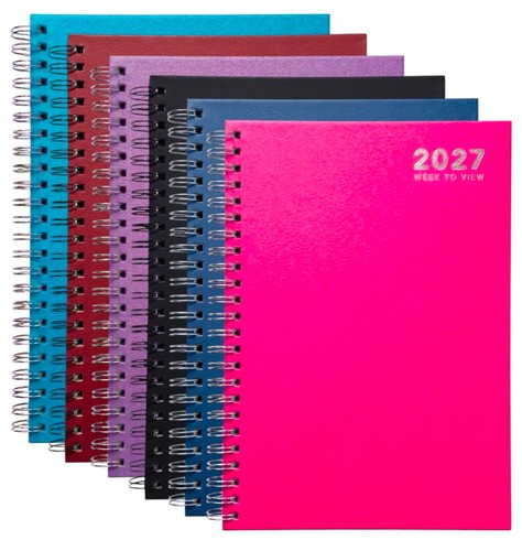 2027 diary week - diary, a5