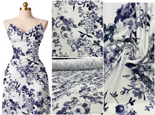 Lavender navy floral print - lavender,