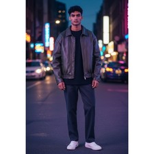 ZARA Faux Leather Jacket Mens