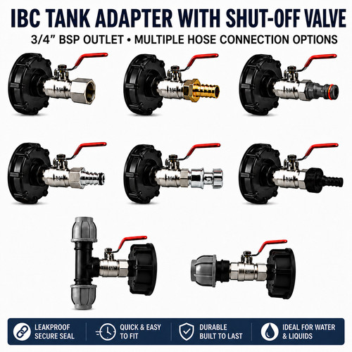 Ibc water tank adapter with - water,