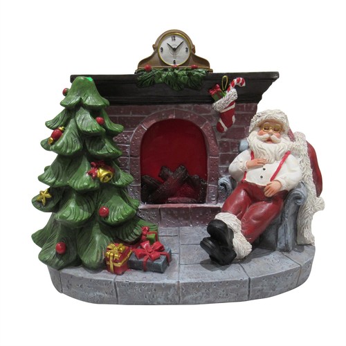 Light santa fireplace - light,